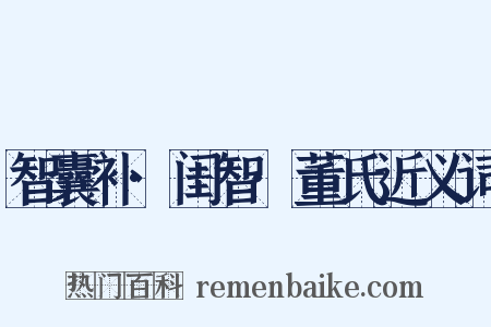 智囊补·闺智·董氏近义词是什么意思的图片